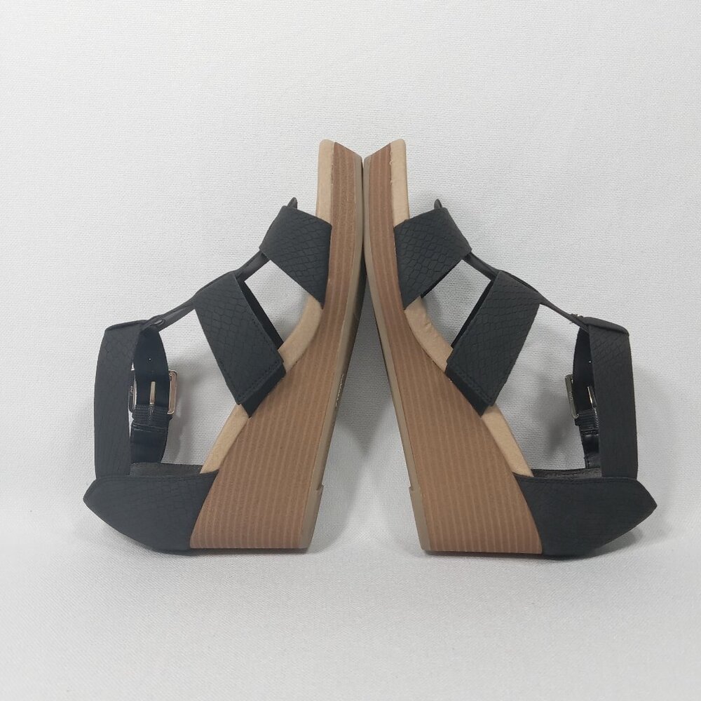 Dr.Scholls Women's Barton Wedge Black Sandals Size 8.5 - Picture 11 of 14